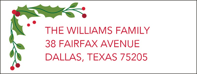 Vintage Holiday Border Return Address Labels